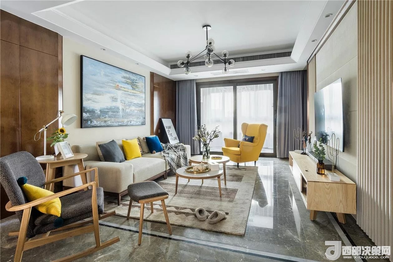 沙發(fā)背景墻選對(duì)裝飾畫，才能美了整個(gè)客廳空間！