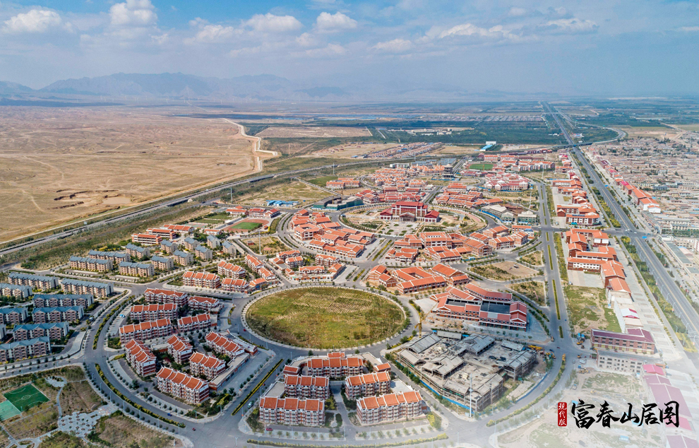 這是2019年9月3日拍攝的寧夏回族自治區(qū)銀川市永寧縣閩寧鎮(zhèn)新區(qū)新貌。