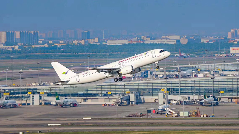 2022年5月14日，即將交付的首架C919大飛機首飛試驗成功。