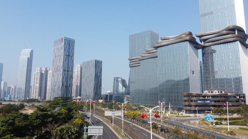2024年1月1日，廣東珠海，橫琴粵澳深度合作區(qū)樓群。